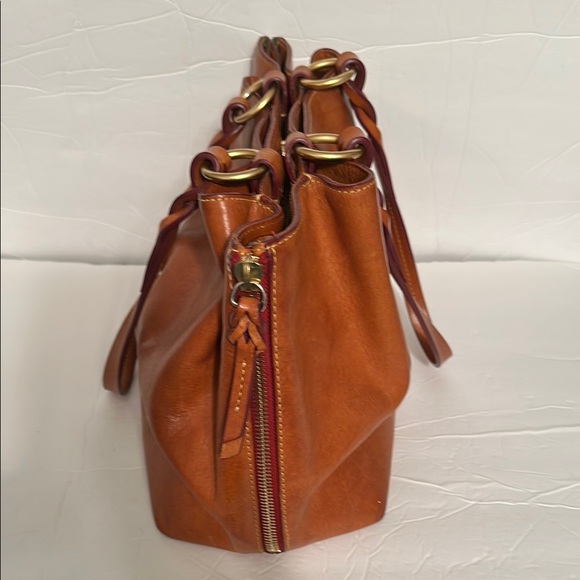 Dooney & Bourke Tan Leather Tote Bag - Picture 4 of 16